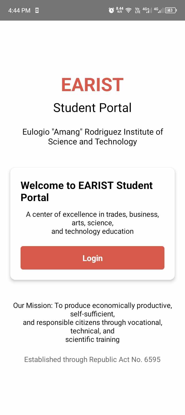 Mobile Student Information System screenshot